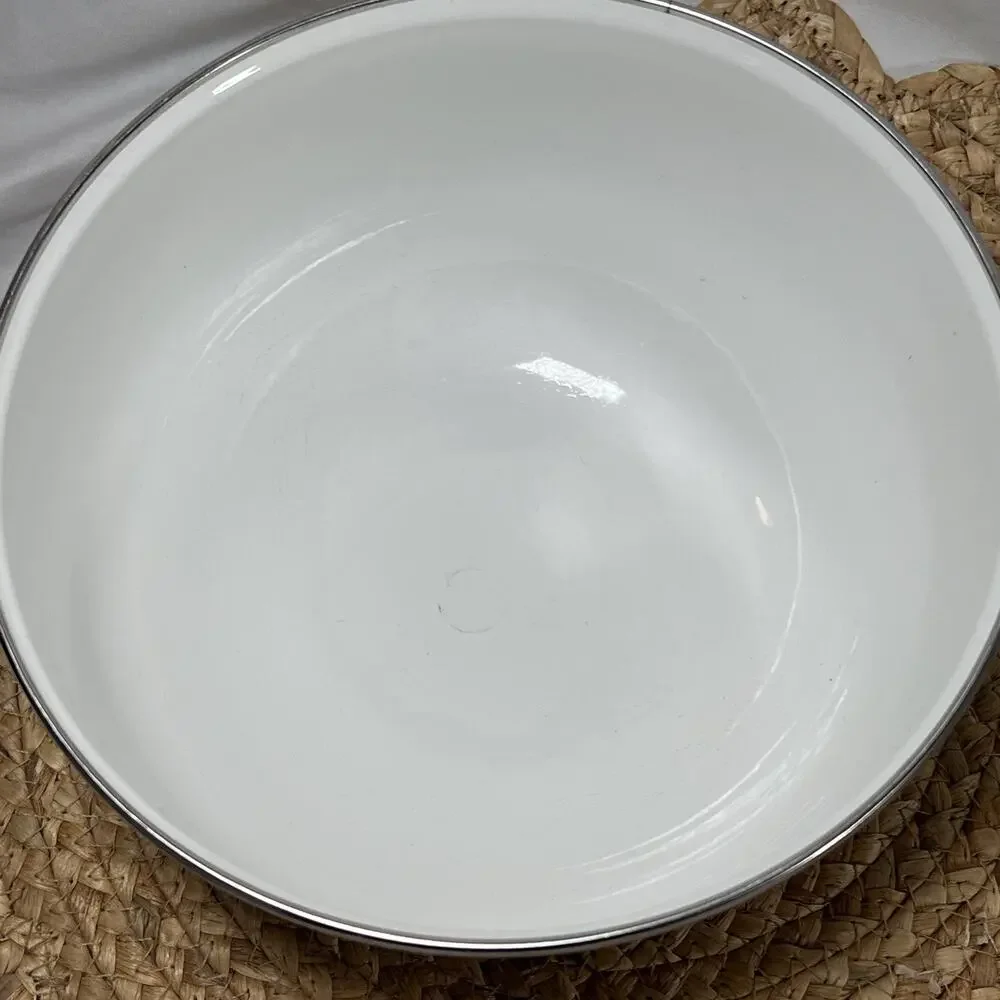 Vintage Baker Hart Stuart Blue Ribbon Goose Enamel Nesting Bowls Set of 3 B & D
